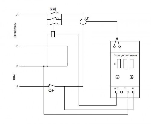 Электрическая схема прибора защиты ПЗР2-3-1