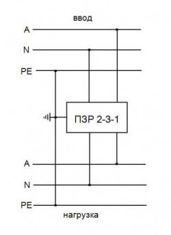 Изображение схемы подключения ПЗР2-3-1 10М